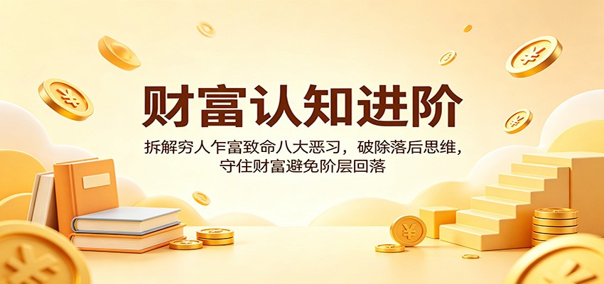 财富认知进阶：拆解穷人乍富致命八大恶习，破除落后思维，守住财富避免阶层回落  
						