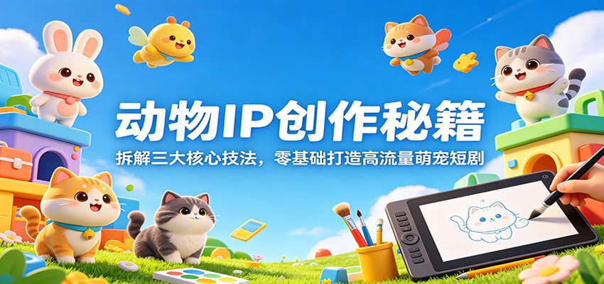 图片[1]-动物IP创作秘籍：拆解三大核心技法，零基础打造高流量萌宠短剧-网创之家