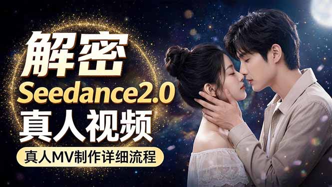 Seedance 2.0电影级真人 MV全流程拆解：提示词、运镜、粒子特效，手把手实操  
						