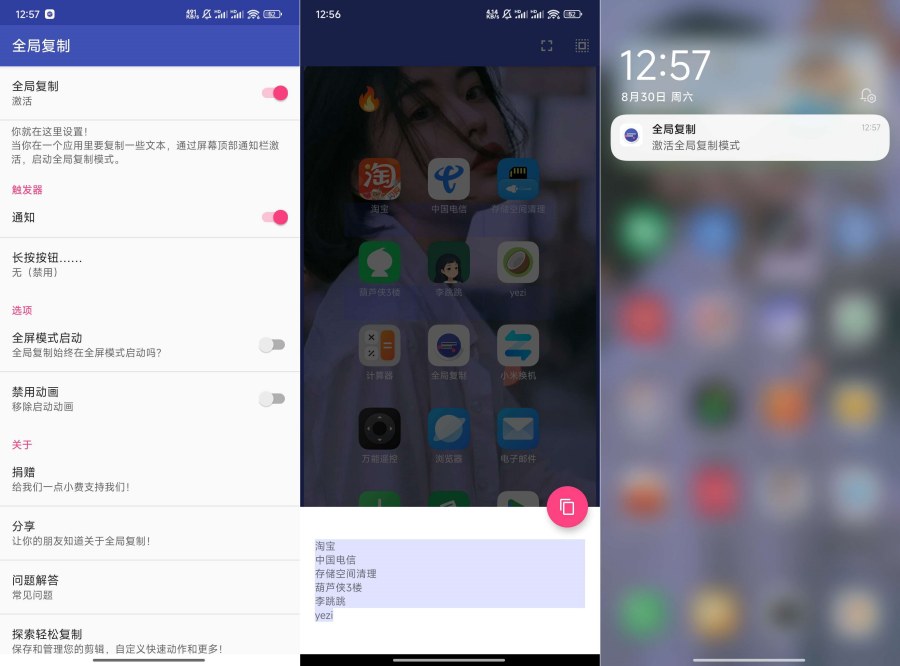全局复制2.2.1复制一切禁止复制的内容小巧无广 
						