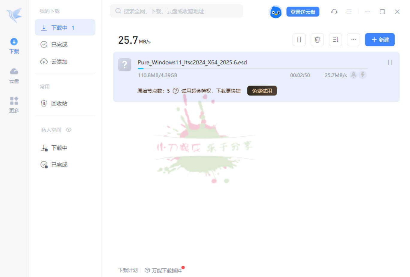 迅雷2025Beta v25.0.3.1090绿色精简版 
						