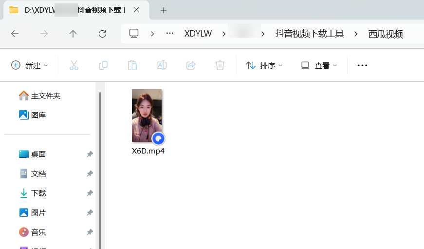 西瓜抖音视频下载绿色单文件 
						