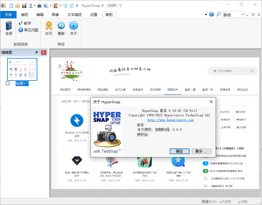 HyperSnap v9.8.0便携汉化版 
						